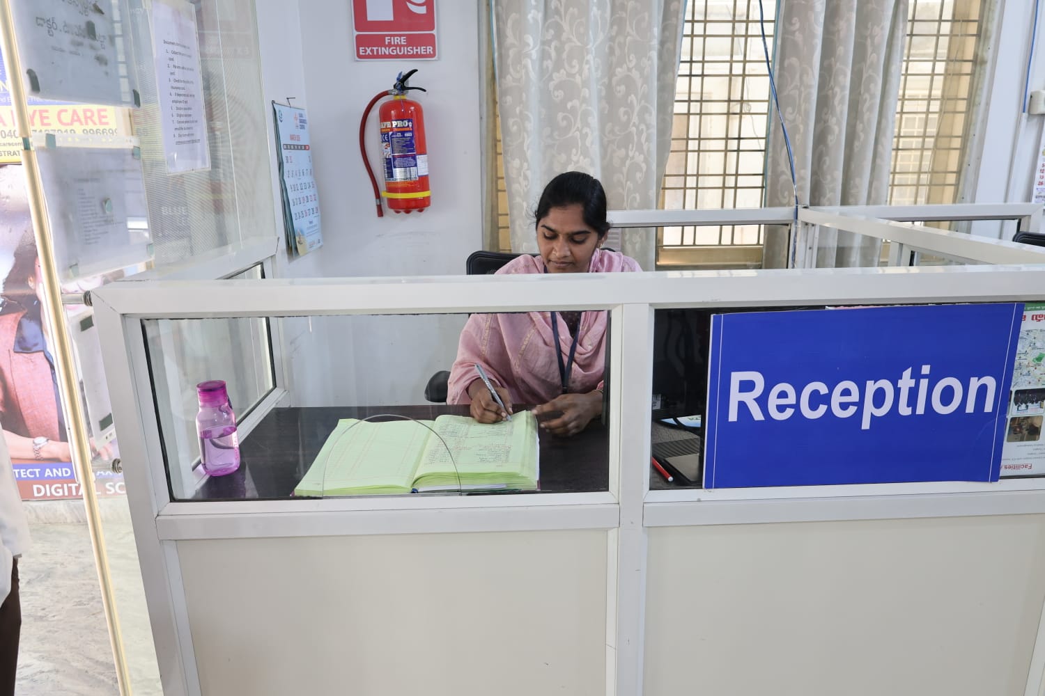 Reception desk at Prema Eye Care Centre